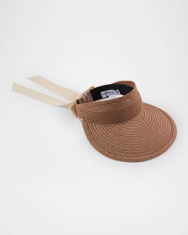 Ricky Hemp Visor with Grosgrain Ties